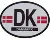 DK-Danmark (Denmark) Reflective Car Decal - More Details